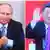 Bildkombo Russland Videokonferenz  Präsident Wladimir Putin mit China Präsident Xi Jinping 