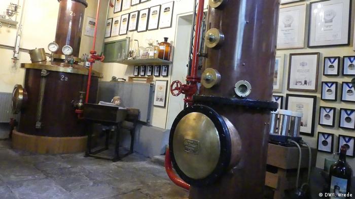 Two stills at the distillery
