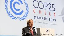 Guterres reitera que está muy desilusionado de COP25