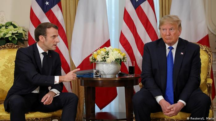 London NATO-Gipfel Macron und Trump