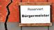 Schild Reserviert Bürgermeister Schild Reserviert Bürgermeister