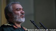December 4, 2019, Tehran, Iran: Deputy Chief of the Islamic Revolution Guards Corps (IRGC), ALI FADAVI, speaks during a meeting in Tehran, Iran. Fadavi is an Iranian commander and the former commander of Navy of the Islamic Revolutionary Guard Corps from May 2010 to 23 August 2018. From 23 August 2018 he is appointed to the position of IRGC deputy coordinator, replacing Jamaladin Abromand. In February 2016, Fadavi along with other commanders of the Islamic Revolutionary Guard Corps received a Fath medal for arresting United States Navy sailors on January 12, 2016, in the Persian Gulf. (Credit Image: © Rouzbeh Fouladi/ZUMA Wire |