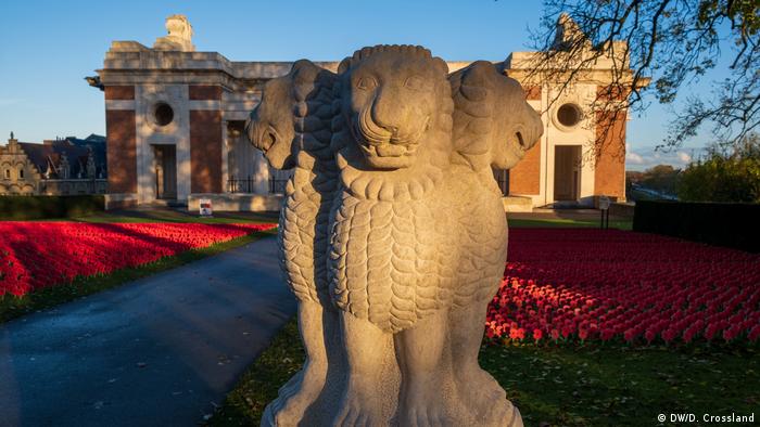 The Indian Forces Memorial at the Menin Gate in Ypres, Belgium