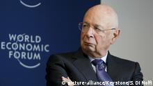 German Klaus Schwab, founder and Executive Chairman of the World Economic Forum, WEF, listens during a press conference after the Strategic Dialogue on the Western Balkans, at the World Economic Forum, WEF, in Cologny near Geneva, Switzerland, Friday, November 8, 2019. (KEYSTONE/Salvatore Di Nolfi) |
