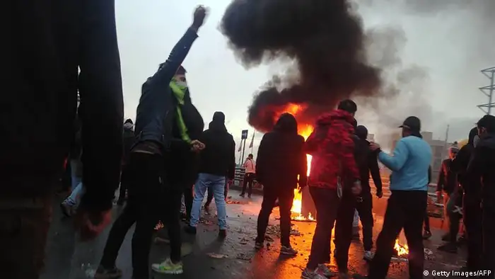 Iranians protests over fuel hike (Getty Images/AFP)