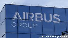 FILE - This May 6, 2016 file photo shows the logo of the Airbus Group in Suresnes, outside Paris. The World Trade Organization says the United States can impose tariffs on up to $7.5 billion worth of goods from the European Union as retaliation for illegal subsidies to European plane-maker Airbus — a record award from the trade body. (AP Photo/Michel Euler, File) |