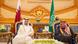 Qatar PM Al Thani and Saudi King Salman Qatar PM Al Thani and Saudi King Salman