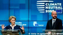 13.12.2019
European Commission President Ursula von der Leyen speaks during a press conference at the European Union Summit at the Europa building in Brussels on December 13, 2019. (Photo by Kenzo TRIBOUILLARD / AFP) (Photo by KENZO TRIBOUILLARD/AFP via Getty Images)