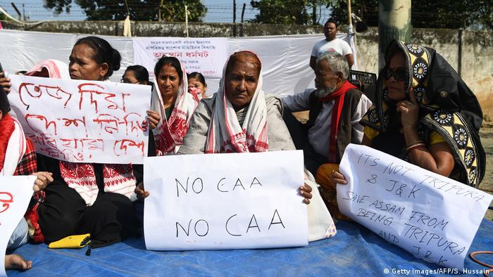 Protest gegen neues Staatsbürgerschaftsgesetz in Indien (Foto: Getty Images/AFP/S. Hussain)