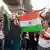 Indien, Neu-Delhi: Protestierende Jamia Milia Islamia Studenten