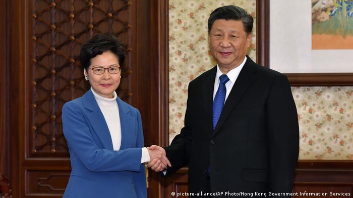 China Peking | Carrie Lam, Regierungschefin Hong Kong & Xi Jinping, Präsident