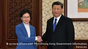 China Peking | Carrie Lam, Regierungschefin Hong Kong & Xi Jinping, Präsident
