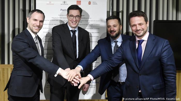 The mayors of Prague, Budapest, Bratislava and Warsaw announce their alliance