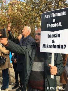 Albanien Tirana | Protest von Journalisten