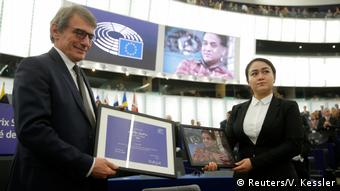 David Sassoli entrega Prémio Sakharov à ativista Ilham Tohti