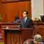 Nord-Mazedonien Stevo Pendarovski hält Rede im Parlament