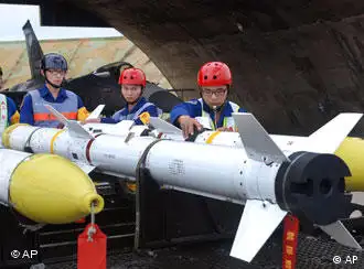 资料图片：台湾的天箭2型导弹