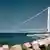 Fotosimulation der Messinabrücke zwischen Kalabrien und Sizilien in Italien, deren Bau von 2010 bis 2017 geplant ist (Foto: AP)