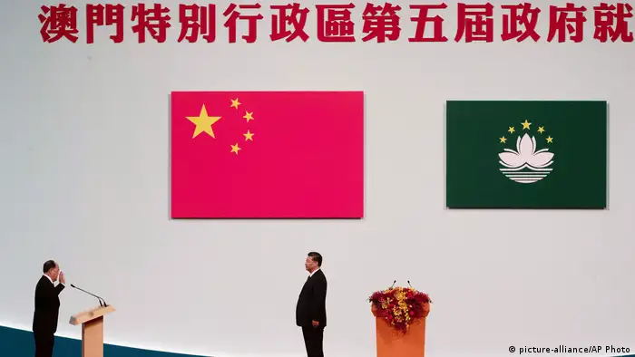 Chinesischer Präsident Xi Jinping zur Besuch in Macau (picture-alliance/AP Photo)