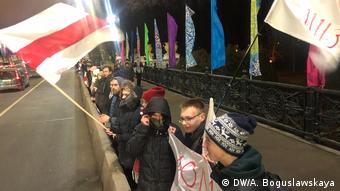 Белорусская молодежь на акциях протеста против интеграции с Россией 