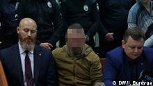 Verdächtiger Andrii Antonenko (in einer grünen Jacke in der Mitte)
Fotograf: DW Korrespondent in der Ukraine, Igor Burdyga