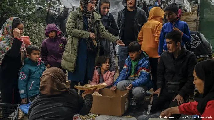 Griechenland Insel Lesbos Kinder im Flüchtlingslager