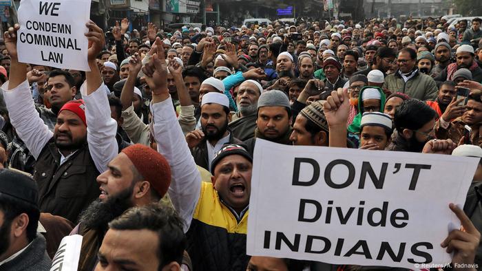 Indien Proteste gegen neues Staatsbürgerschaftsrecht in Delhi