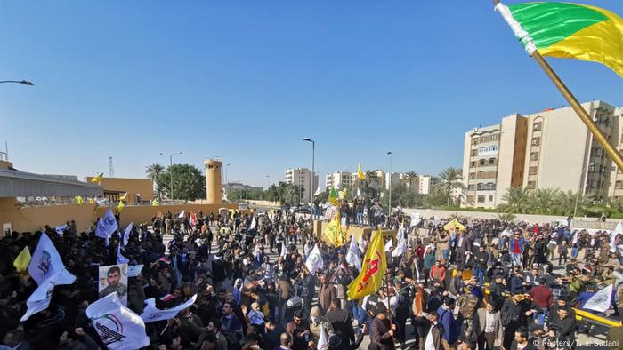 Proteste bei der US-Botschaft in Baghdad