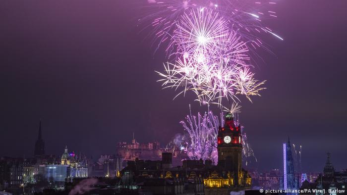 Fireworks in Edinburgh, Scotland