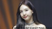 Nayeon, a member of K-pop group Twice attends at a showcase for the 8th mini album Feel Special in Seoul, South Korea, Monday, Sept. 23, 2019. (AP Photo/Lee Jin-man) |