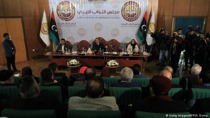 Crisis session of the Libyan Parliament on the military intervention of Turkey in support of the government of Tripoli, recognized by the UN.
