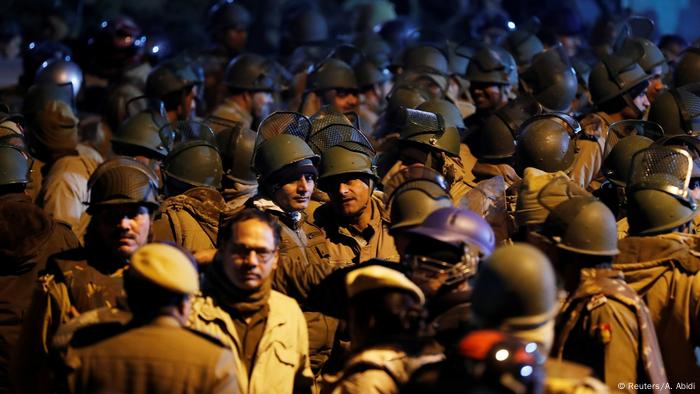 Polizei Indien Protest Studenten Neu Delhi