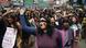 India: Women protest against violence Women wear blindfold and apply red color during a demonstration India: Women protest against violence Women wear blindfold and apply red color during a demonstration