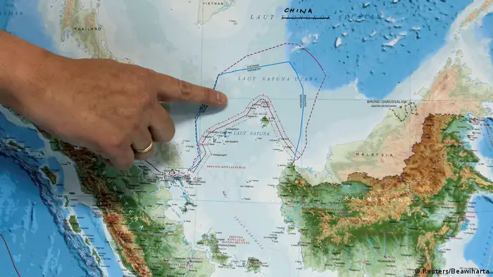 Indonesien Karte Nord Natuna Meer