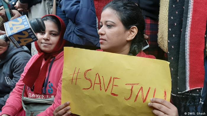 JNU Proteste Studenten Delhi