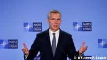 06.01.2020 *** NATO Secretary General Jens Stoltenberg briefs media after a meeting of the Alliance's ambassadors over the security situation in the Middle East, in Brussels, Belgium January 6, 2020. REUTERS/Francois Lenoir