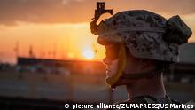 January 4, 2020 - Iraq - A U.S. Marine with 2nd Battalion, 7th Marines, assigned to the Special Purpose Marine Air-Ground Task Force-Crisis Response-Central Command (SPMAGTF-CR-CC) 19.2, stands post during the reinforcement of the Baghdad Embassy Compound in Iraq, Jan. 4, 2020. The SPMAGTF-CR-CC is a quick reaction force, prepared to deploy a variety of capabilities across the region. (Credit Image: © U.S. Marines/ZUMA Wire/ZUMAPRESS.com |