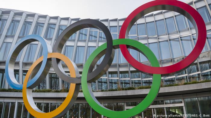 Schweiz Lausanne Olympische Ringe