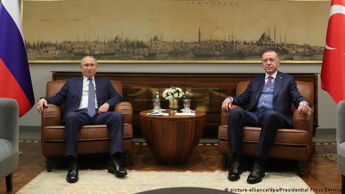 Президенты РФ и Турции Владимир Путин и Реджеп Тайип Эрдоган