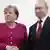 Merkel e Putin apertam-se as mãos no Kremlin