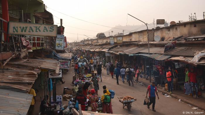 Ogbete Market street in Nigeria 