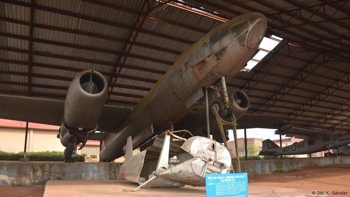 An old airplane on display in the war museum in Umuahia 