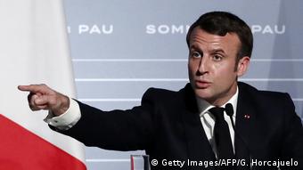 Le président Emmanuel Macron lors du sommet de Pau