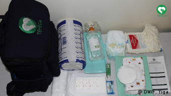 A typical 'mama kit' provided by Taheca