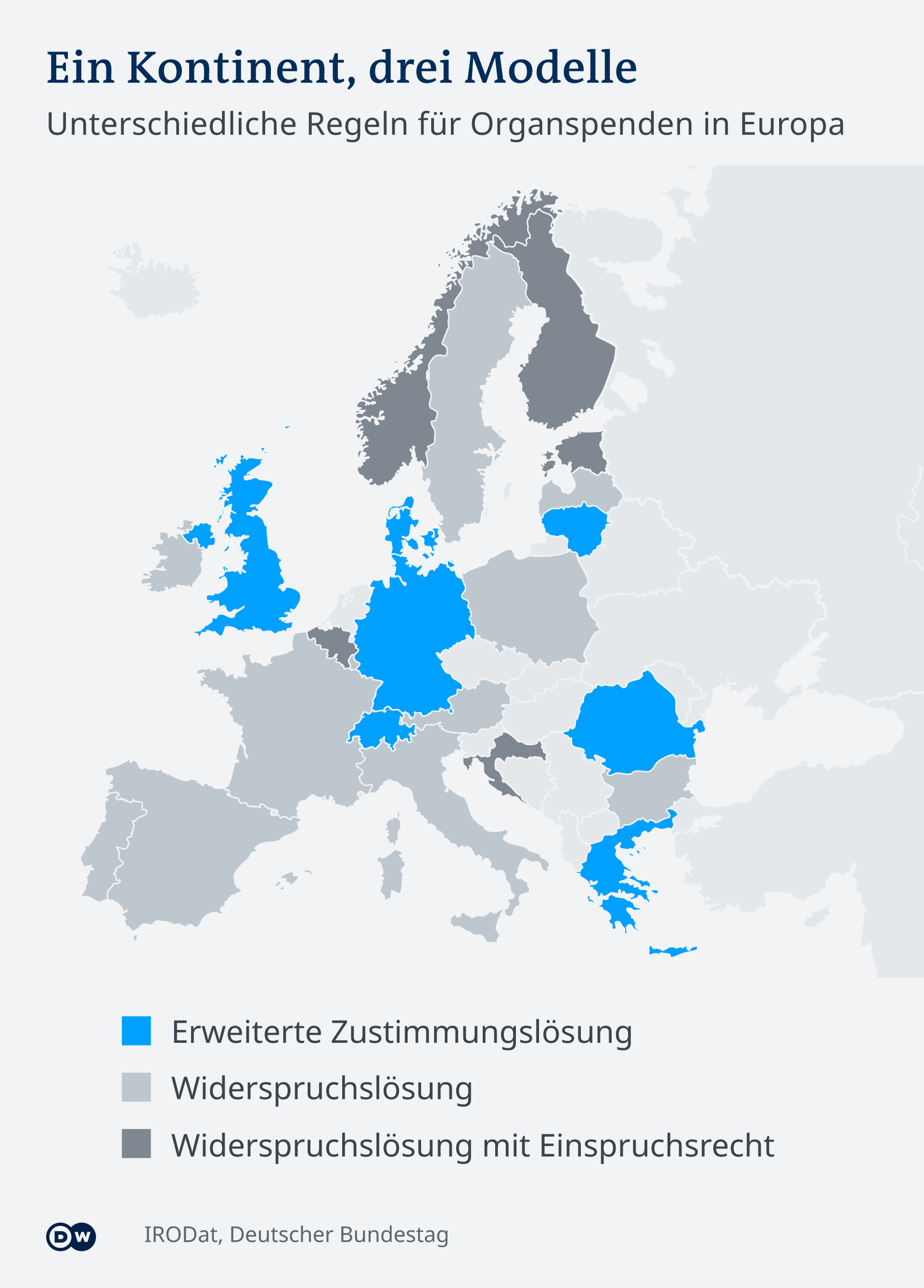 Infografik Karte Organspende Europa DE