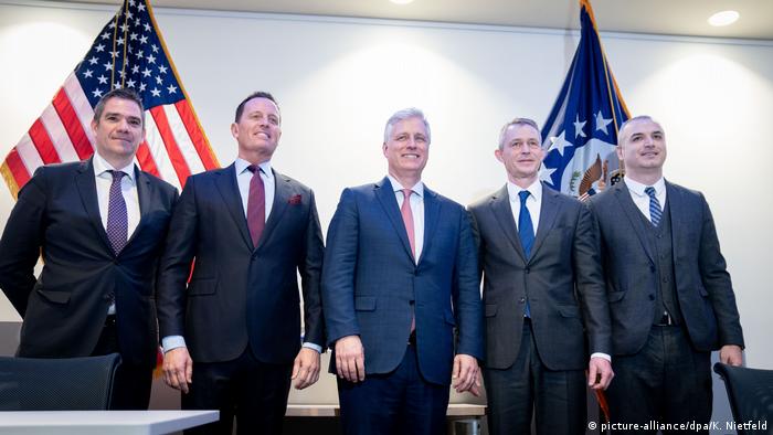 Berlin US Botschaft | Pressekonferenz zu Direktflügen zwischen Serbien und Kosovo