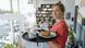A waitress in a cafe A waitress in a cafe