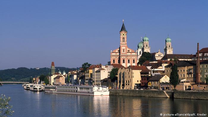 El río Danubio y la ciudad de Passau