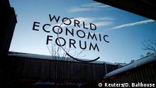 21.01.2020+++ A logo of the 50th World Economic Forum (WEF) annual meeting is pictured on a window in Davos, Switzerland, January 21, 2020. REUTERS/Denis Balibouse