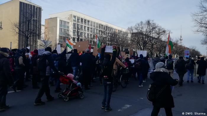Indian protesters in Berlin